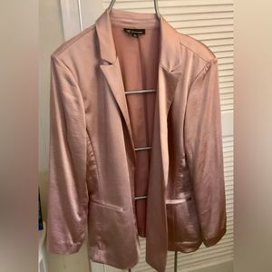 Pink satin blazer